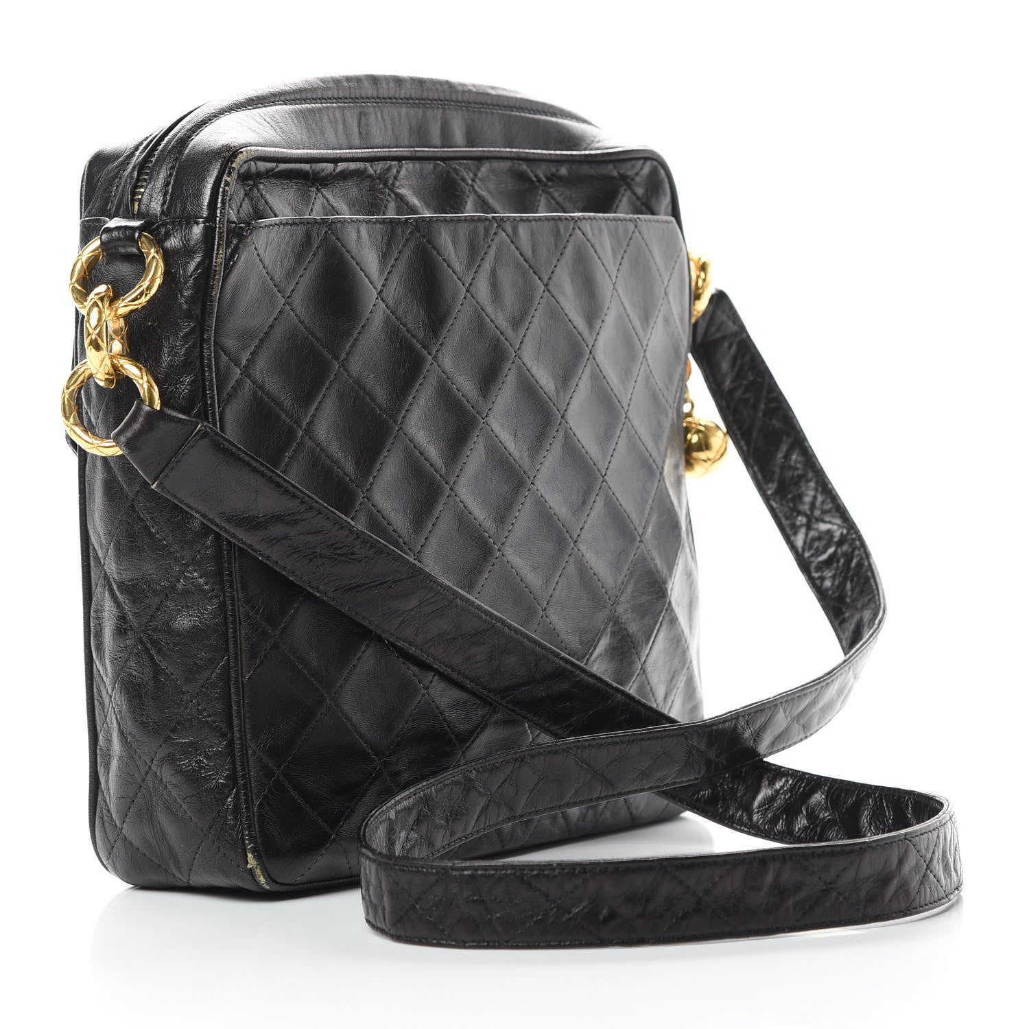 Chanel Lambskin Quilted Flap Shoulder Bag Black 3 of 17