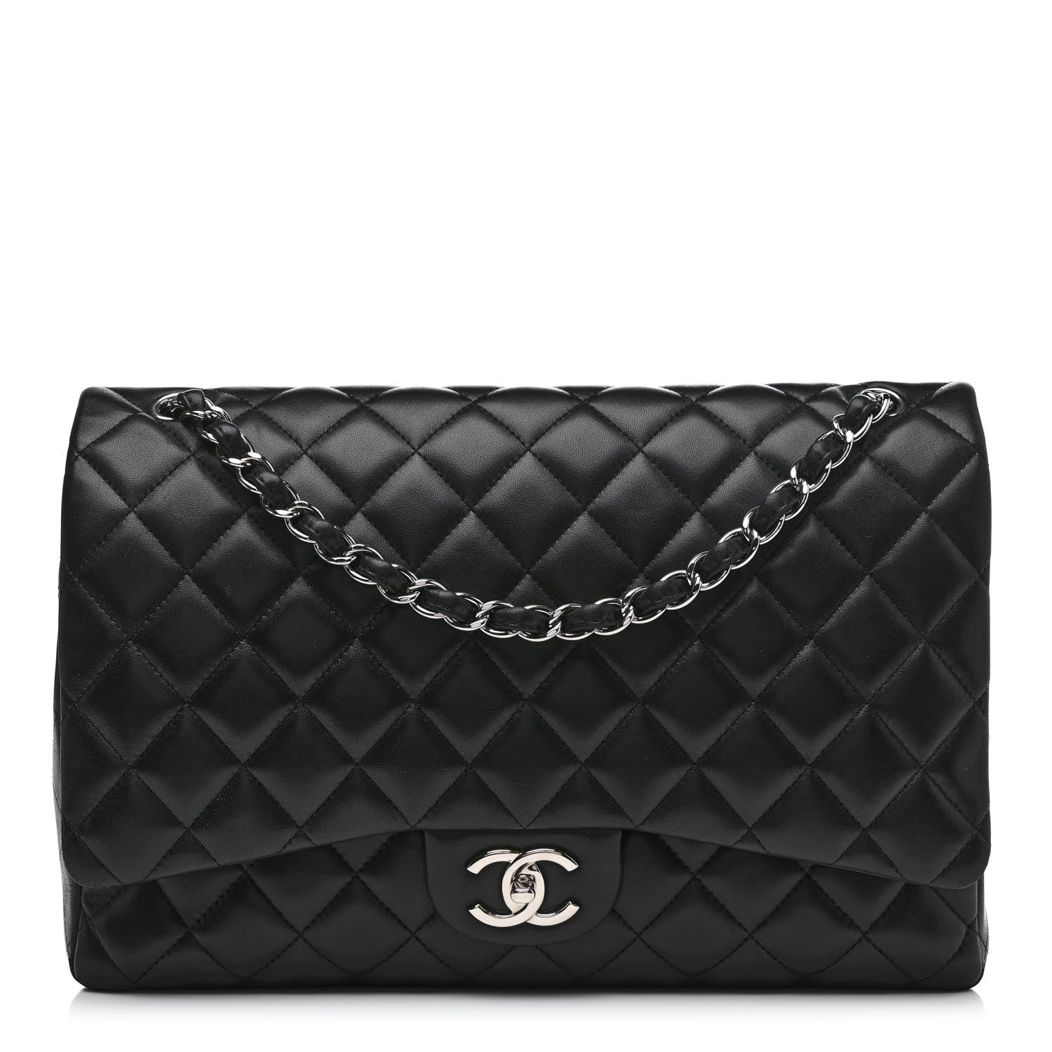 Chanel Lambskin Quilted Maxi Double Flap Black 1 of 20