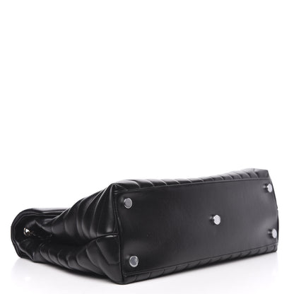 Saint Laurent Calfskin Y Quilted Monogram Large Loulou Chain Satchel Black 4 of 11