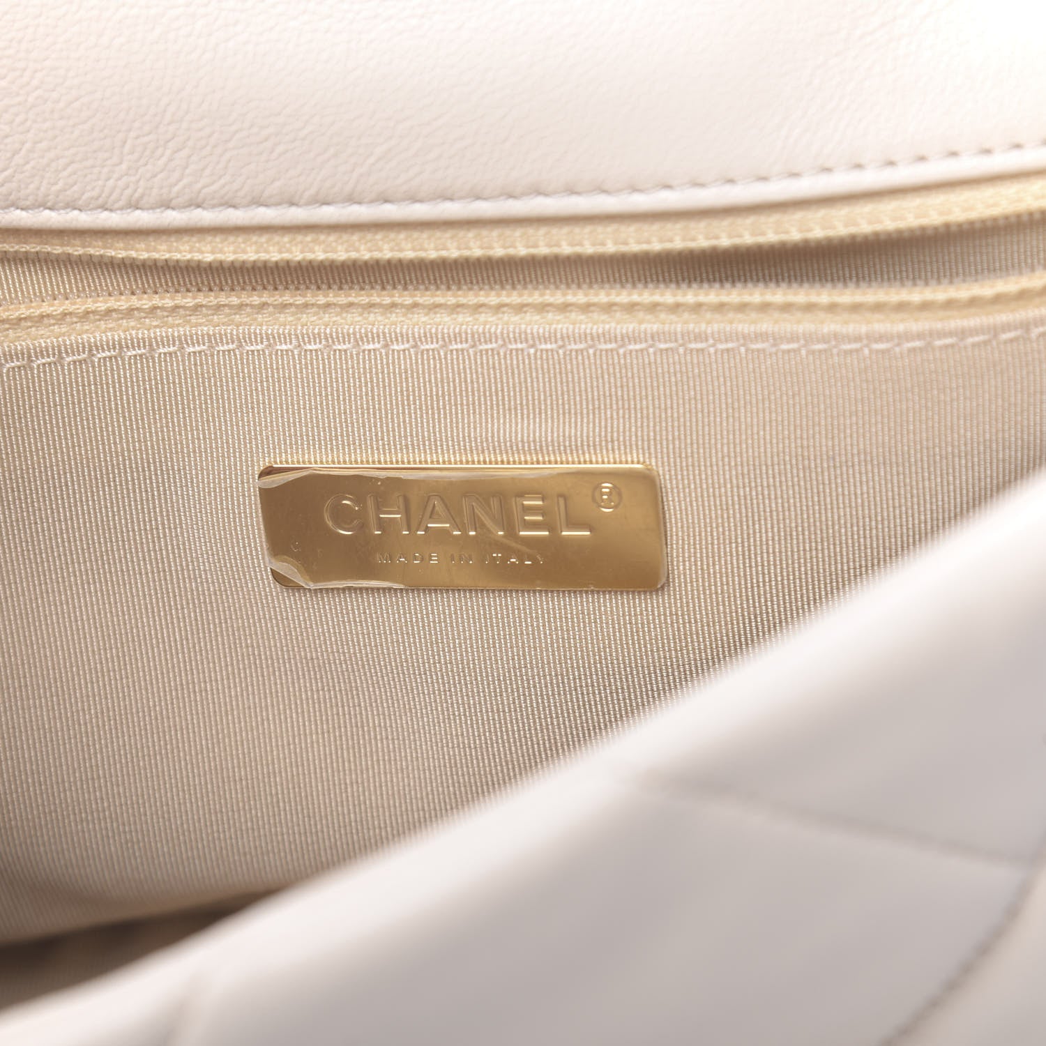 Chanel Goatskin Quilted Medium 19 Flap Light Beige 6 of 11