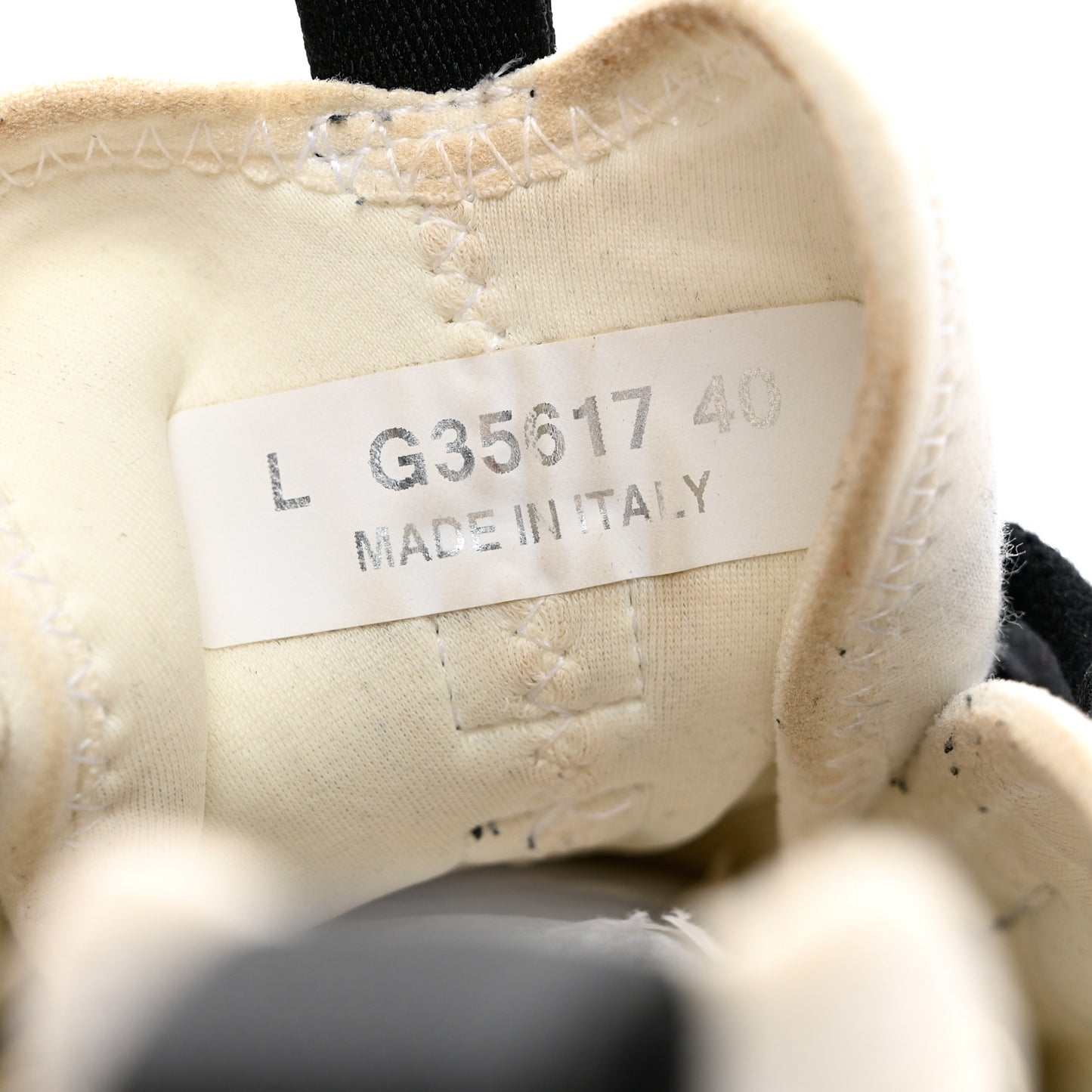 Velvet Calfskin Mixed Fibers CC Sneakers 40 Ivory Black
