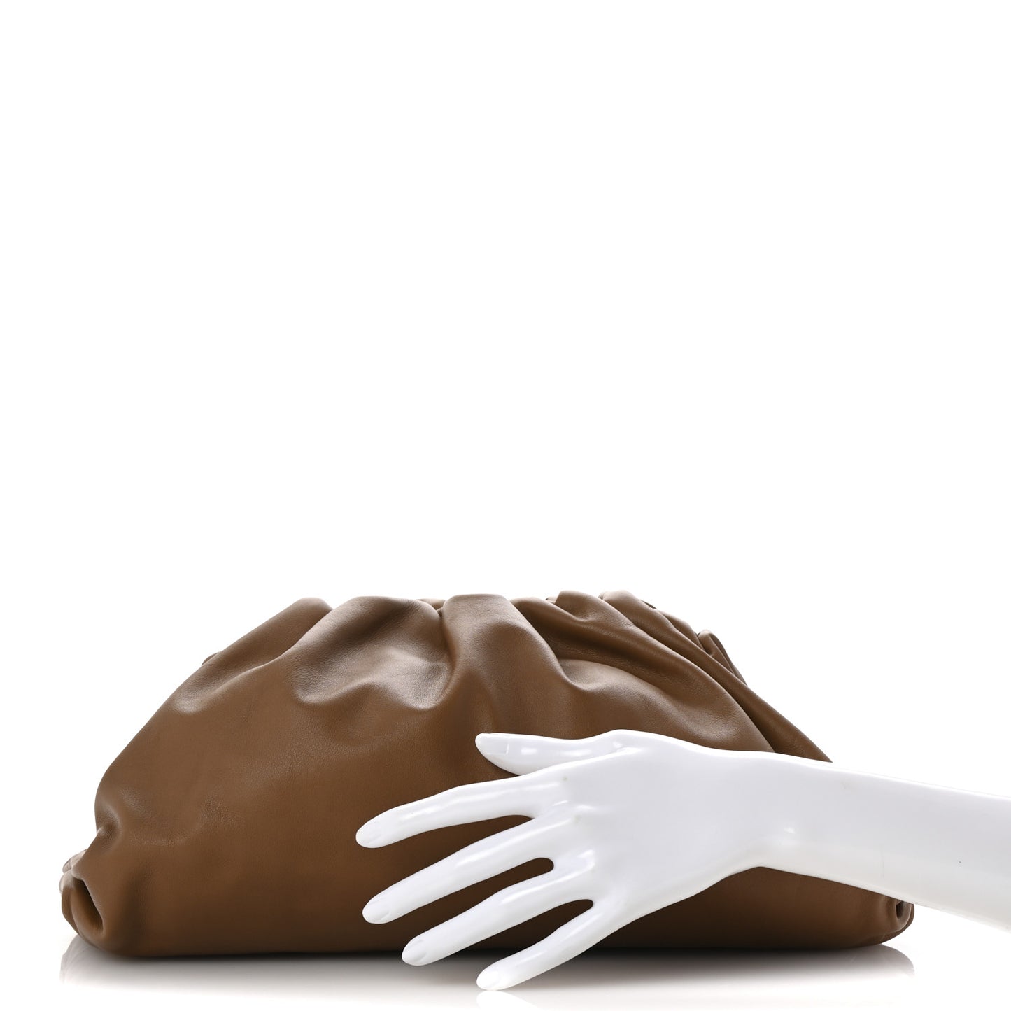 Smooth Butter Calf The Pouch Oversized Clutch Teak