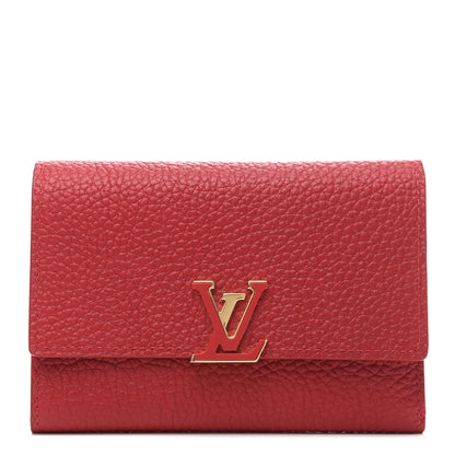 Louis Vuitton Taurillon Capucines Compact Wallet Rubis 1 of 6
