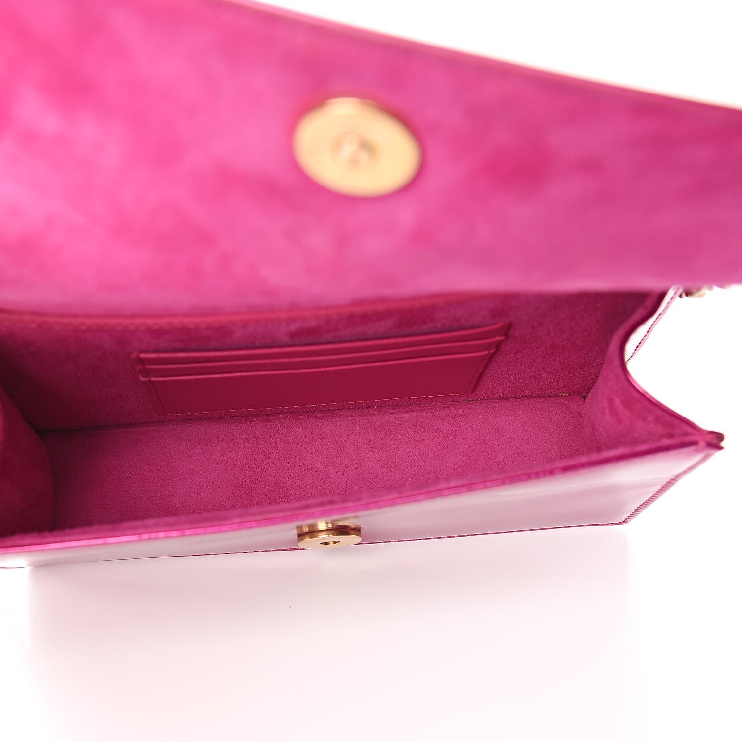Christian Dior Patent Studded Diorama Top Handle Wallet on Chain Pouch Pink 5 of 9