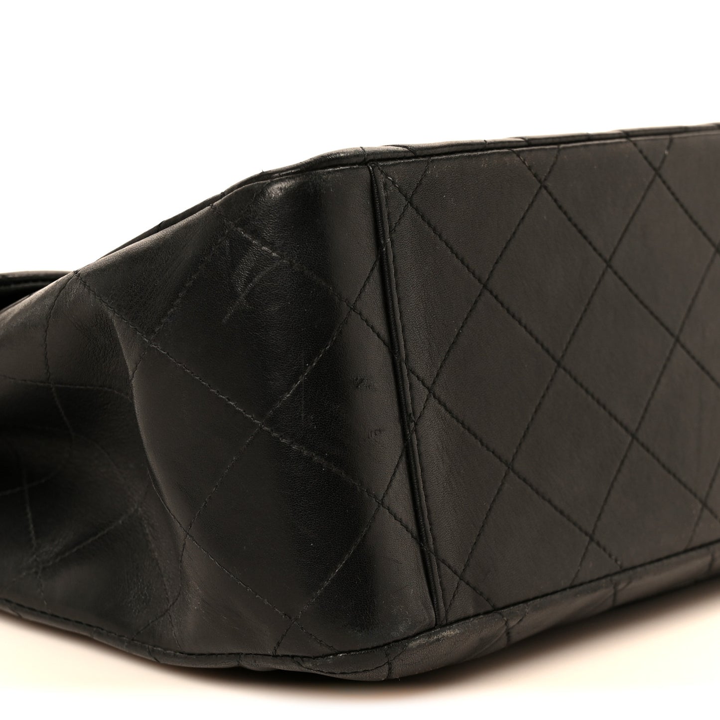 Lambskin Quilted XL Jumbo Single Flap Black