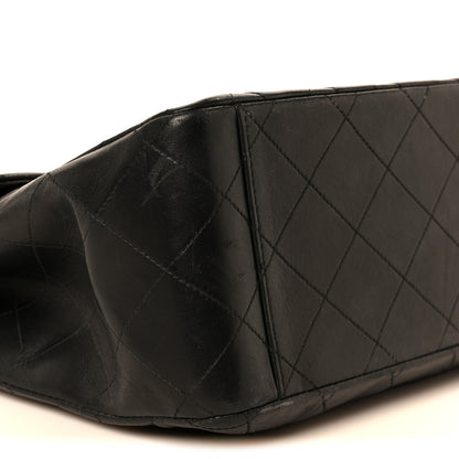 Chanel Lambskin Quilted XL Jumbo Single Flap Black 11 of 12