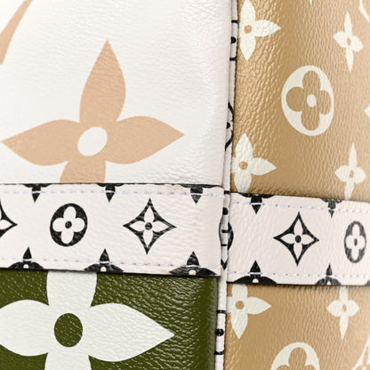 Louis Vuitton Monogram Giant Keepall Bandouliere 50 Kaki Beige 10 of 10
