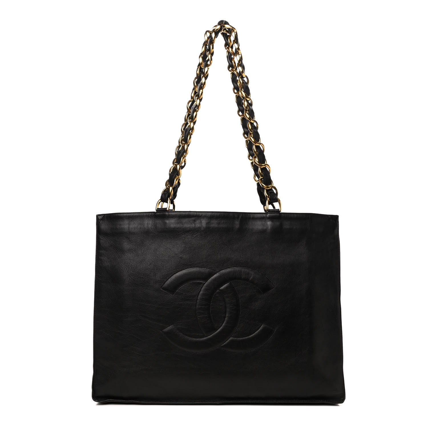 Chanel Lambskin CC Tote Black 1 of 4