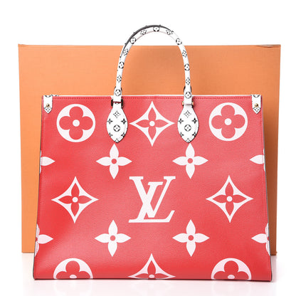 Louis Vuitton Monogram Giant Onthego GM Rouge Rose 13 of 13