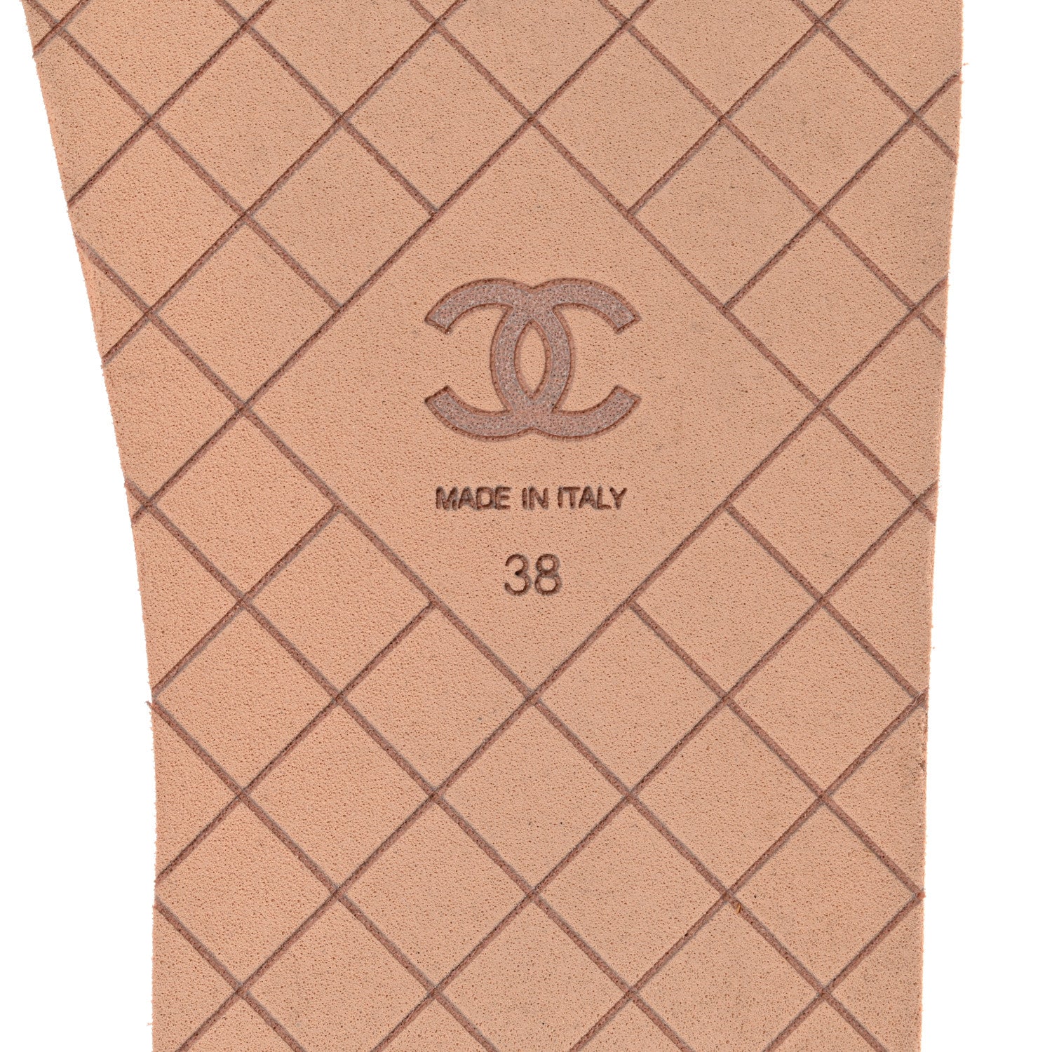 Chanel Fabric Rubber Coco Slides 38 Beige White 7 of 11