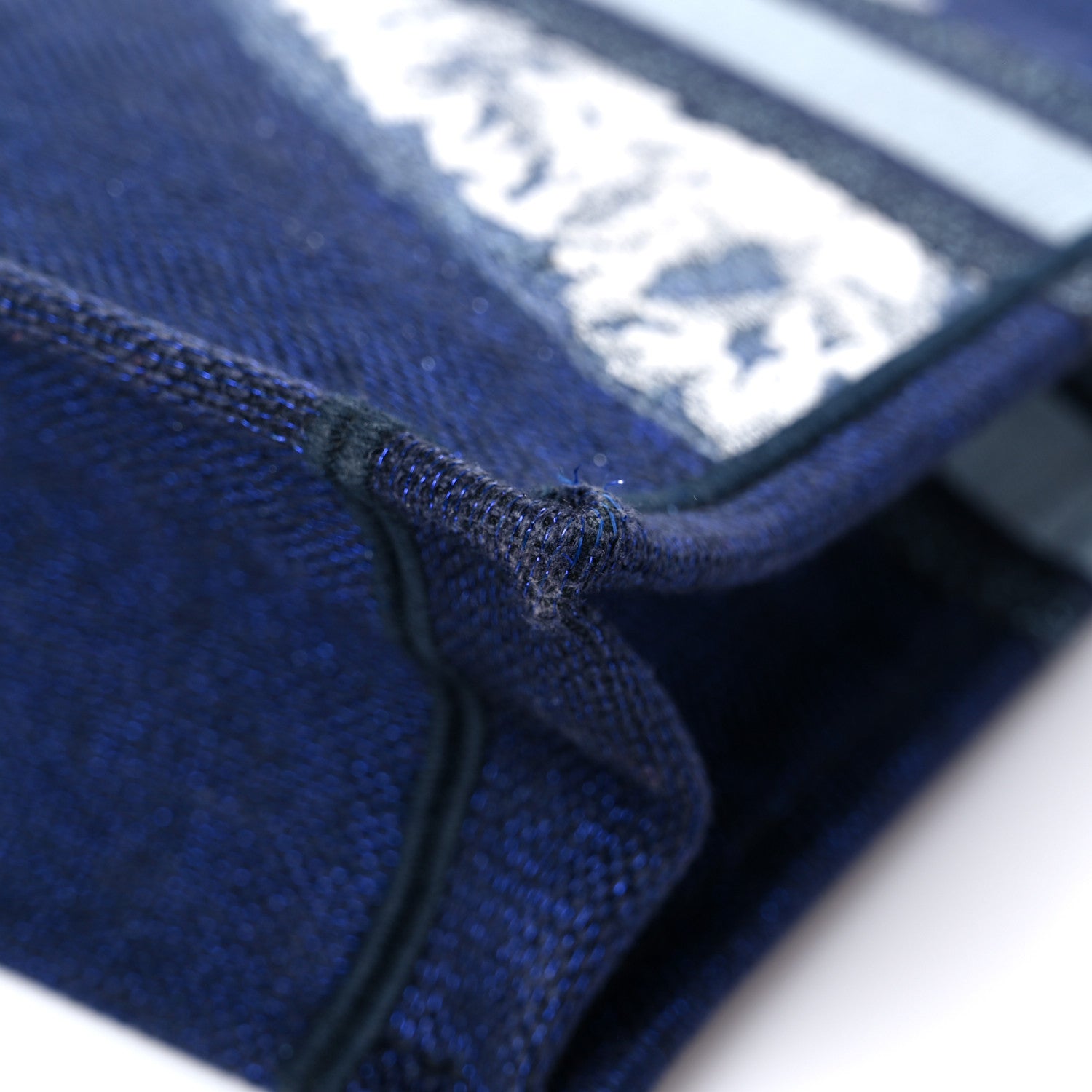 Christian Dior Canvas Embroidered Tie Dye Vertical Book Tote Blue Multicolor 11 of 18