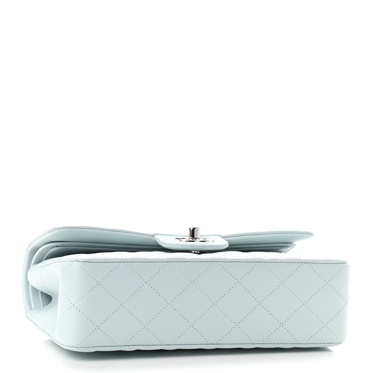 Chanel Caviar Quilted Small Double Flap Light Blue 4 of 11