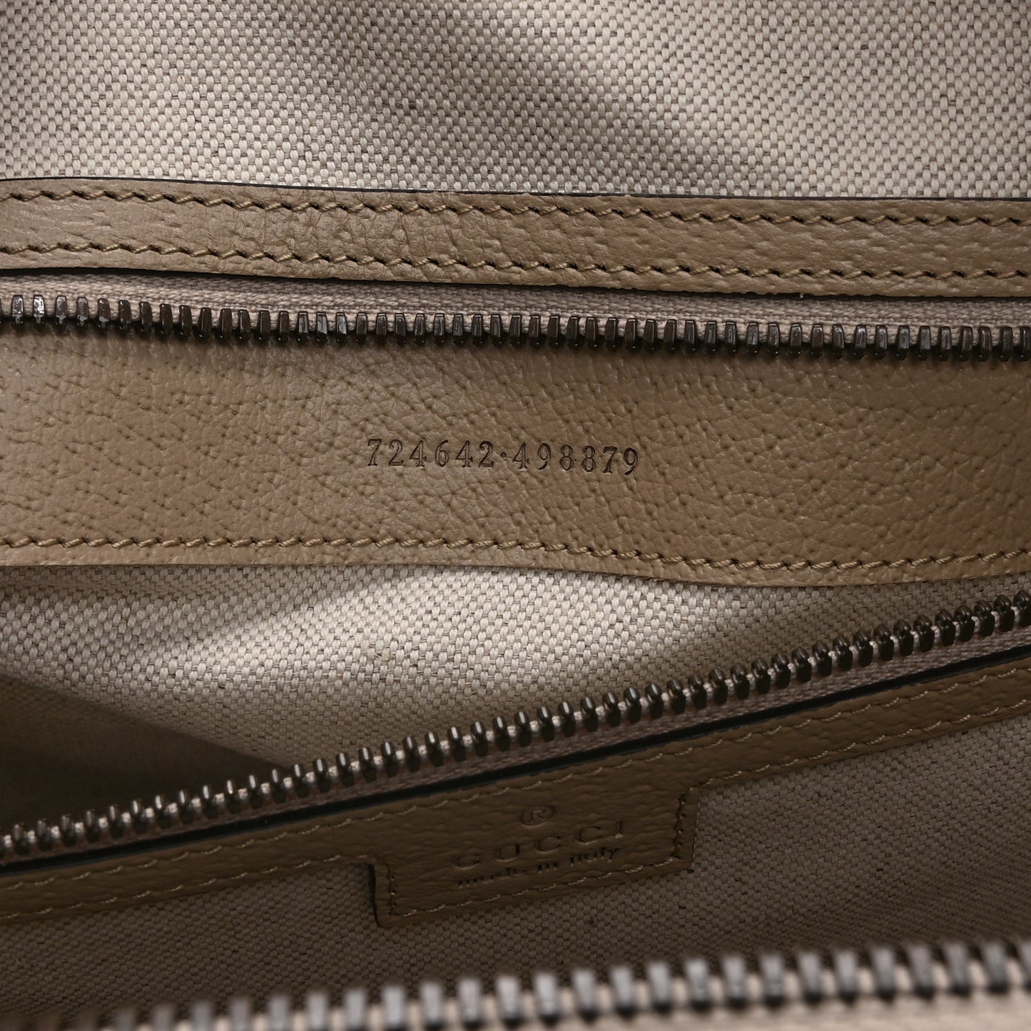 GG Supreme Monogram Textured Dollar Calfskin Web Medium Savoy Duffle Bag Beige Mystic White Oatmeal