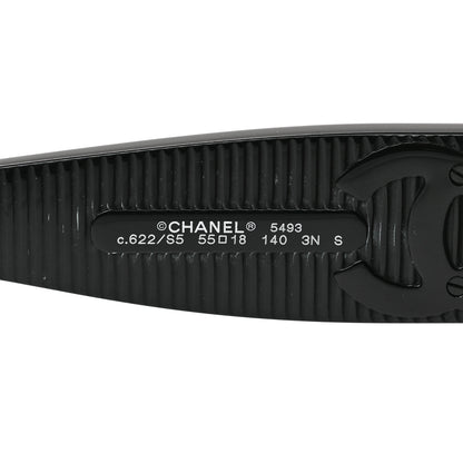 Chanel Acetate Rectangle Sunglasses 5493 Black Brown 6 of 6