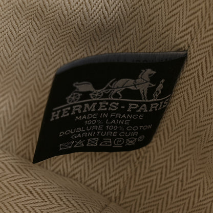 Hermes Wool Small Au Carre Bride-A-Brac Pouch Seigle 6 of 6