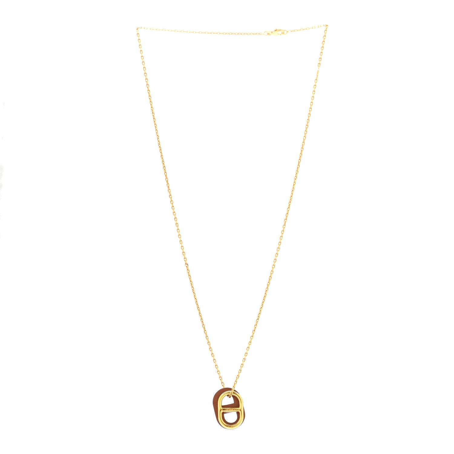 Hermes Swift O'Maillon Pendant Necklace Gold 3 of 6