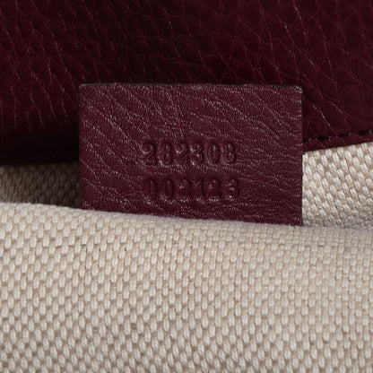 Gucci Pebbled Calfskin Large Soho Shoulder Bag Bordeaux 7 of 7