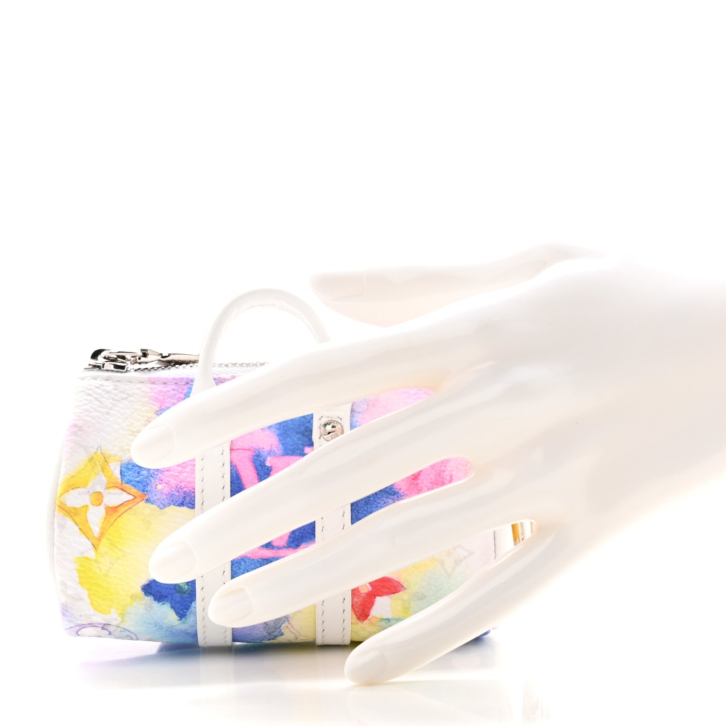 Monogram Watercolor Mini Keepall Bag Charm Key Holder Multicolor