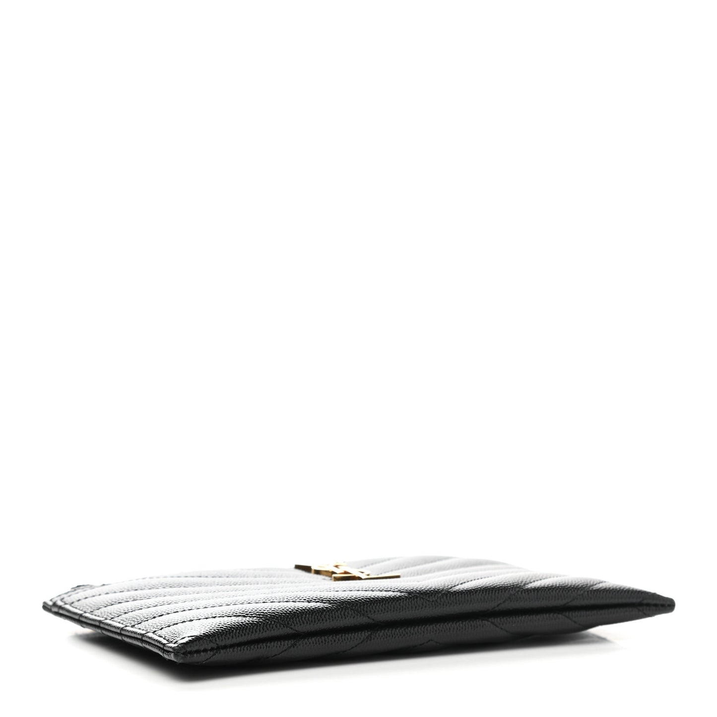 Grain De Poudre Chevron Monogram Bill Pouch Black