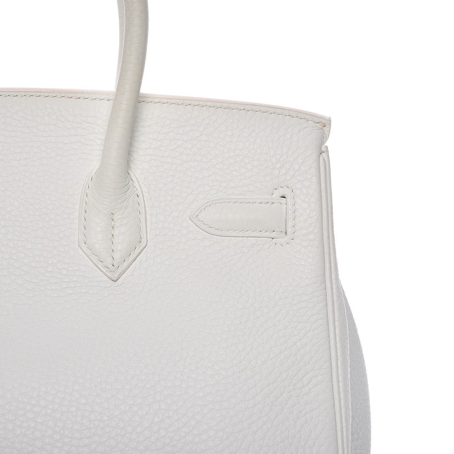 Hermes Taurillon Clemence Birkin 30 White 28 of 33