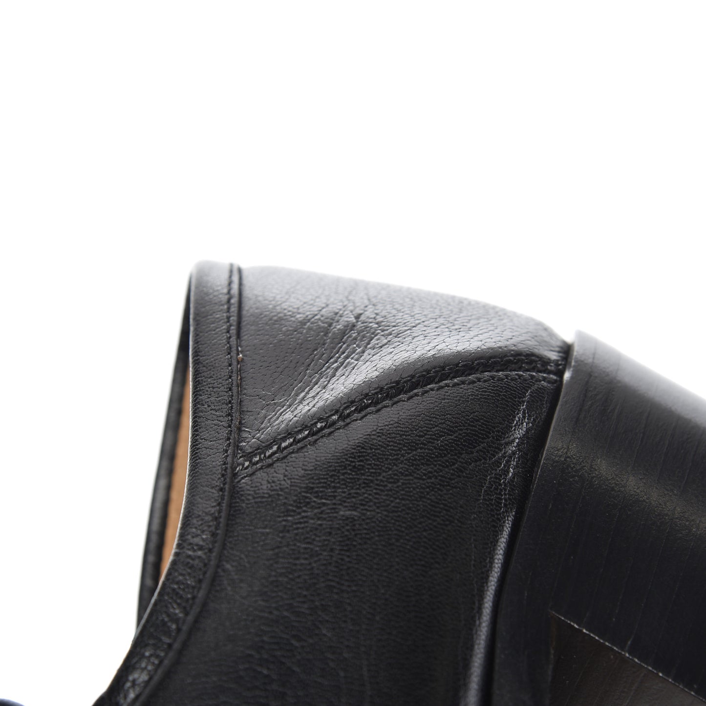 Lambskin Union Jack Horsebit Loafer Pumps 38 Black