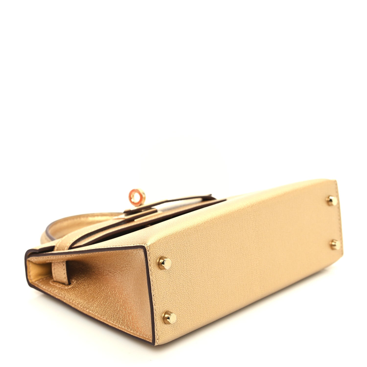 Hermes Metallic Chevre Chamkilight Mini Kelly Sellier 20 Dore 4 of 11