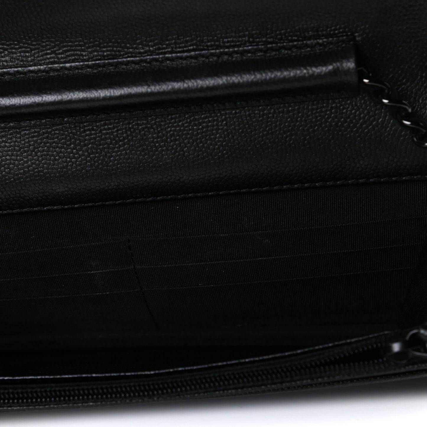 Caviar Quilted Boy Wallet On Chain WOC So Black