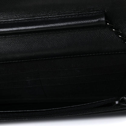 Chanel Caviar Quilted Boy Wallet On Chain WOC So Black 10 of 13