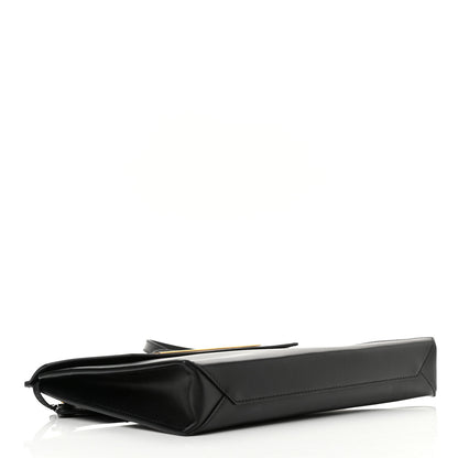 Balenciaga Calfskin Cable Flap Clutch Black 4 of 11