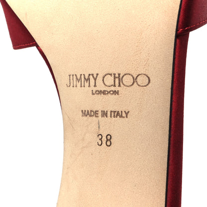 Jimmy Choo Satin Skye 70 Mules 38 Red 7 of 8