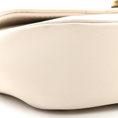 Gucci Calfskin Matelasse Super Mini GG Marmont Shoulder Bag White 9 of 10
