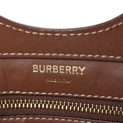 Burberry Canvas Smooth Calfskin Two Tone Mini Pocket Bag Natural Malt Brown 6 of 10