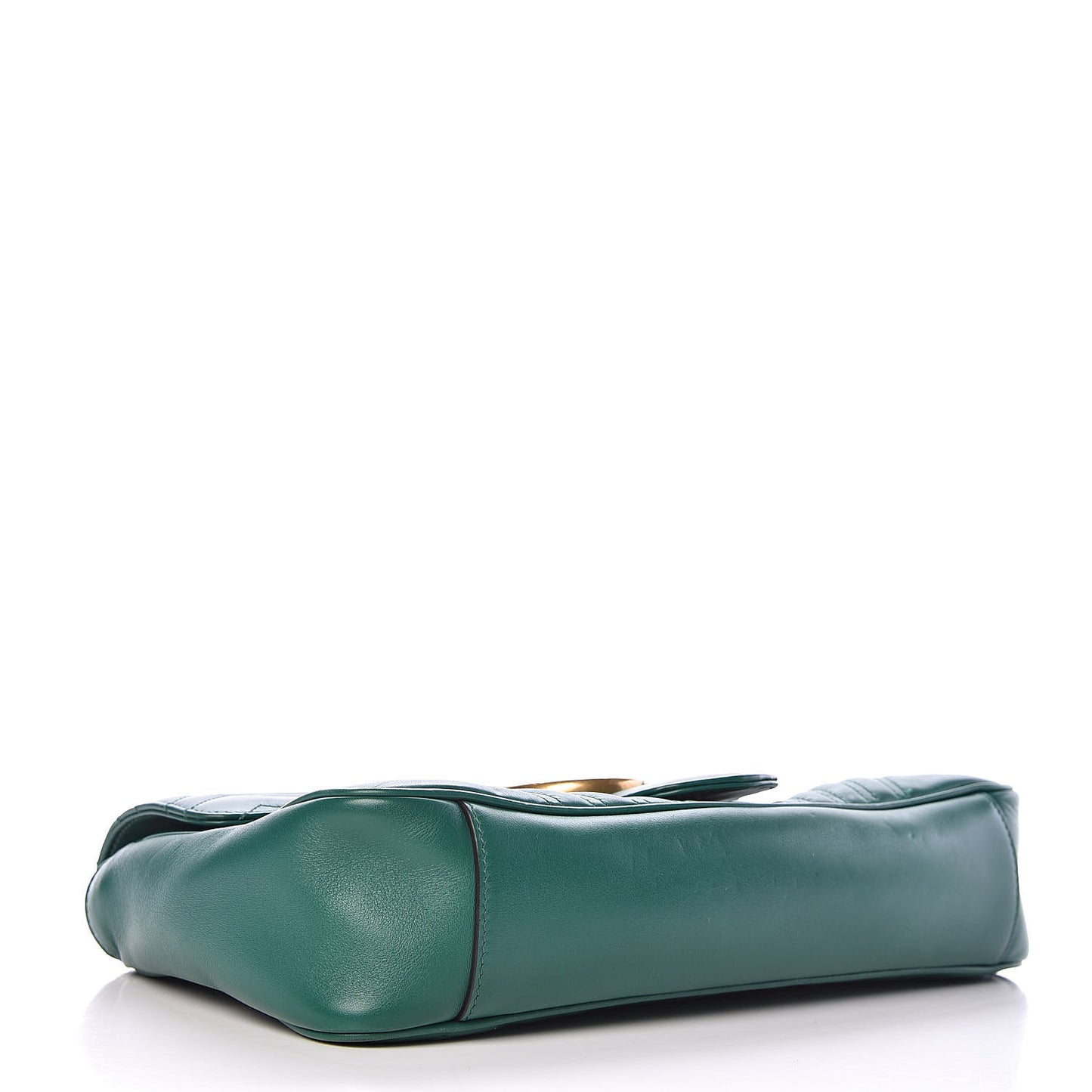 Calfskin Matelasse Medium GG Marmont Shoulder Bag Emerald Green