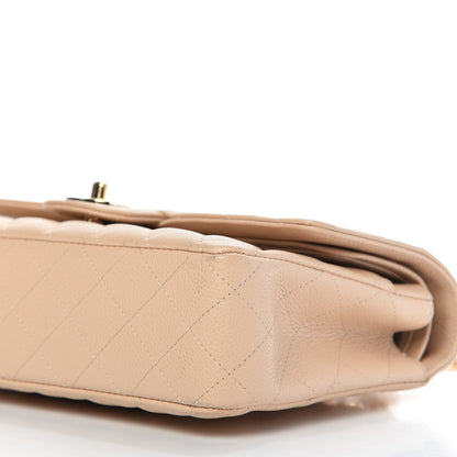 Chanel Caviar Quilted Medium Double Flap Beige 7 of 9