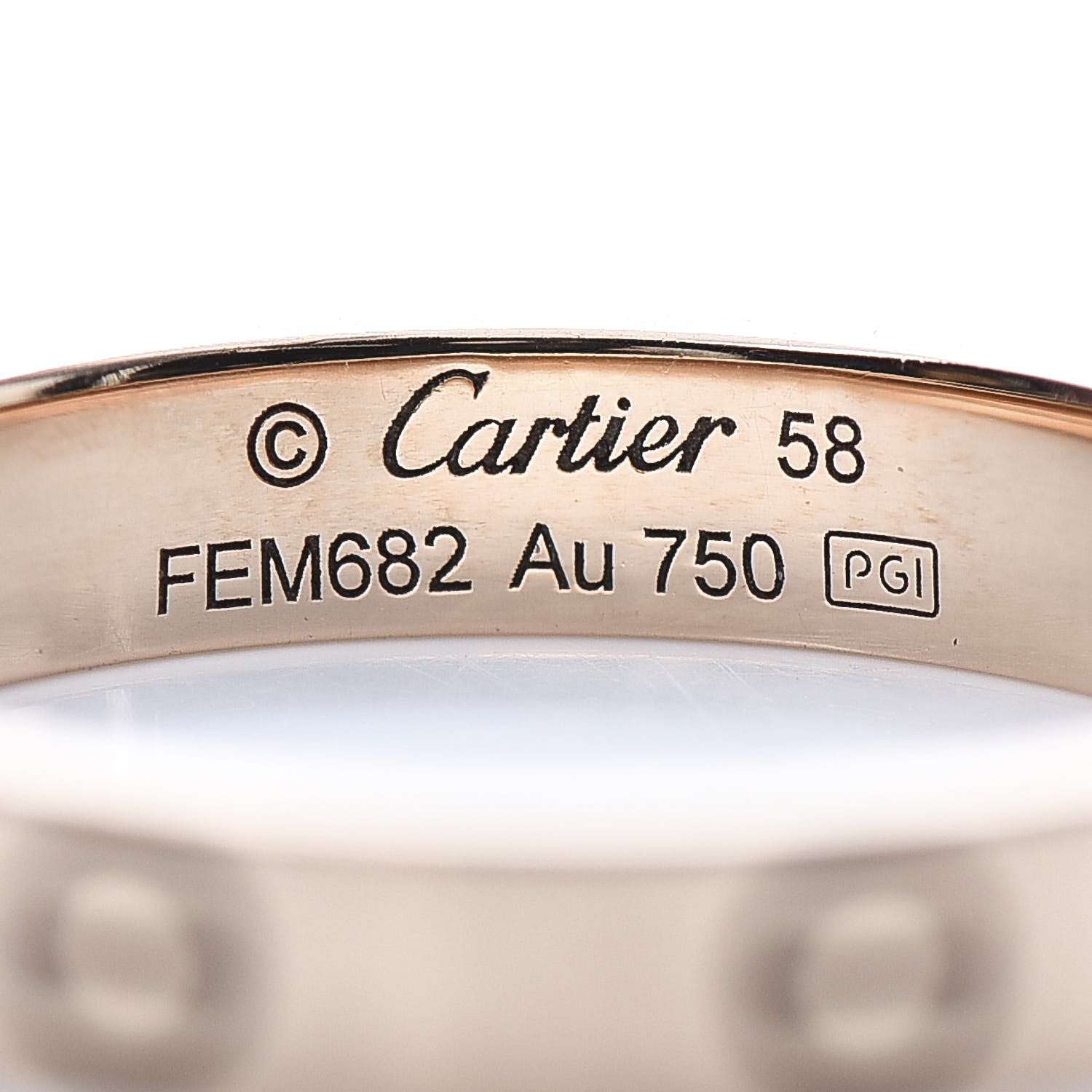 Cartier 18K Pink Gold 3.5mm LOVE Wedding Band Ring 58 8.25 4 of 7