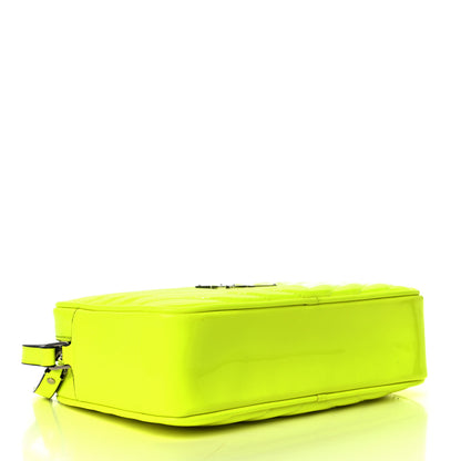 Saint Laurent Patent Calfskin Matelasse Monogram Lou Camera Bag Neon Yellow 4 of 10