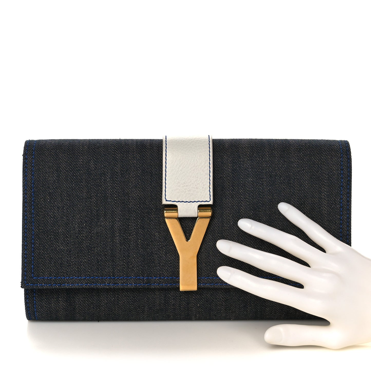 Denim Y Ligne Clutch