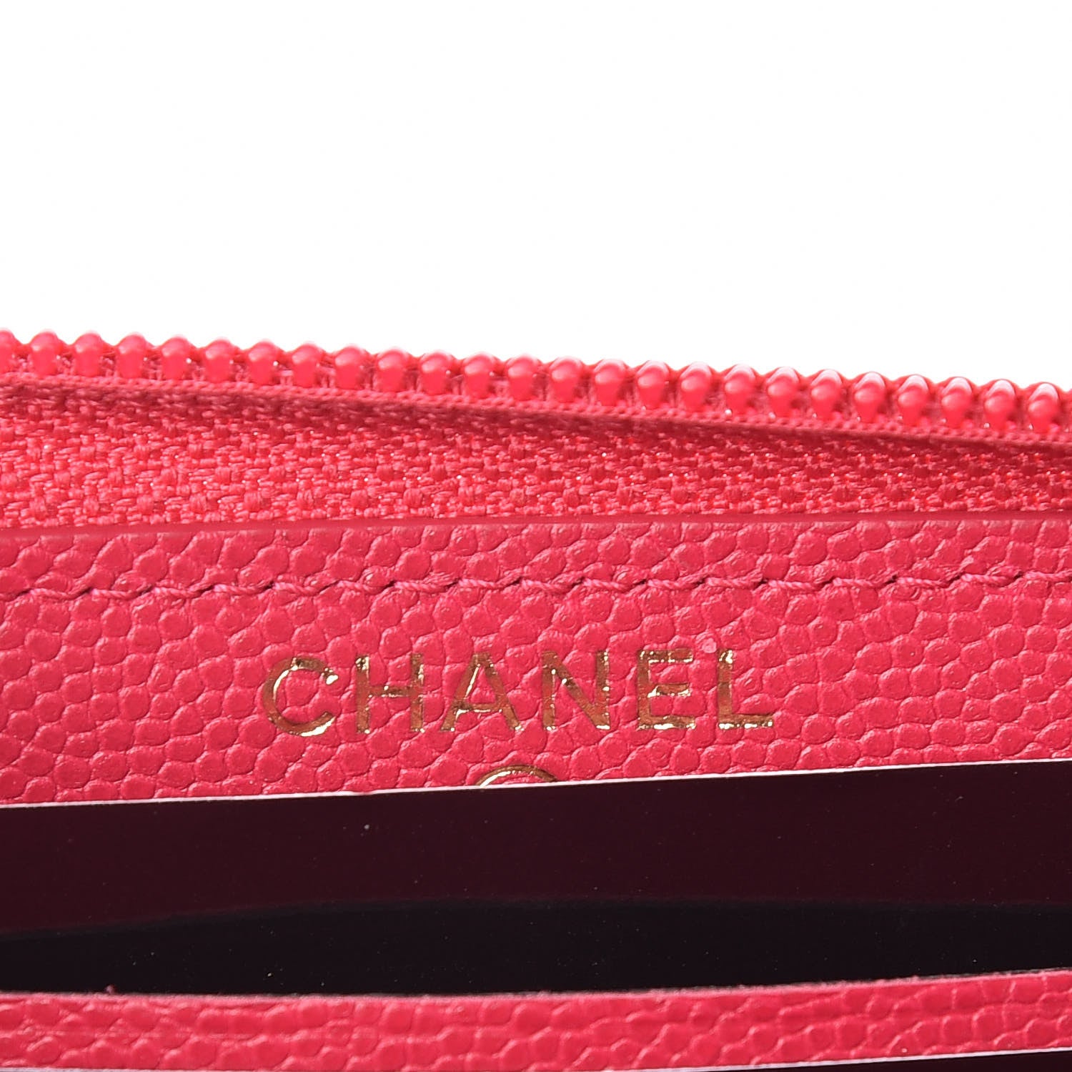 Chanel Caviar Quilted Small Boy Zip Around Wallet Fuchsia 6 of 8