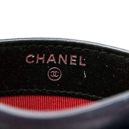 Chanel Aged Calfskin Quilted Gabrielle Card Holder Wallet Navy Black 6 of 8
