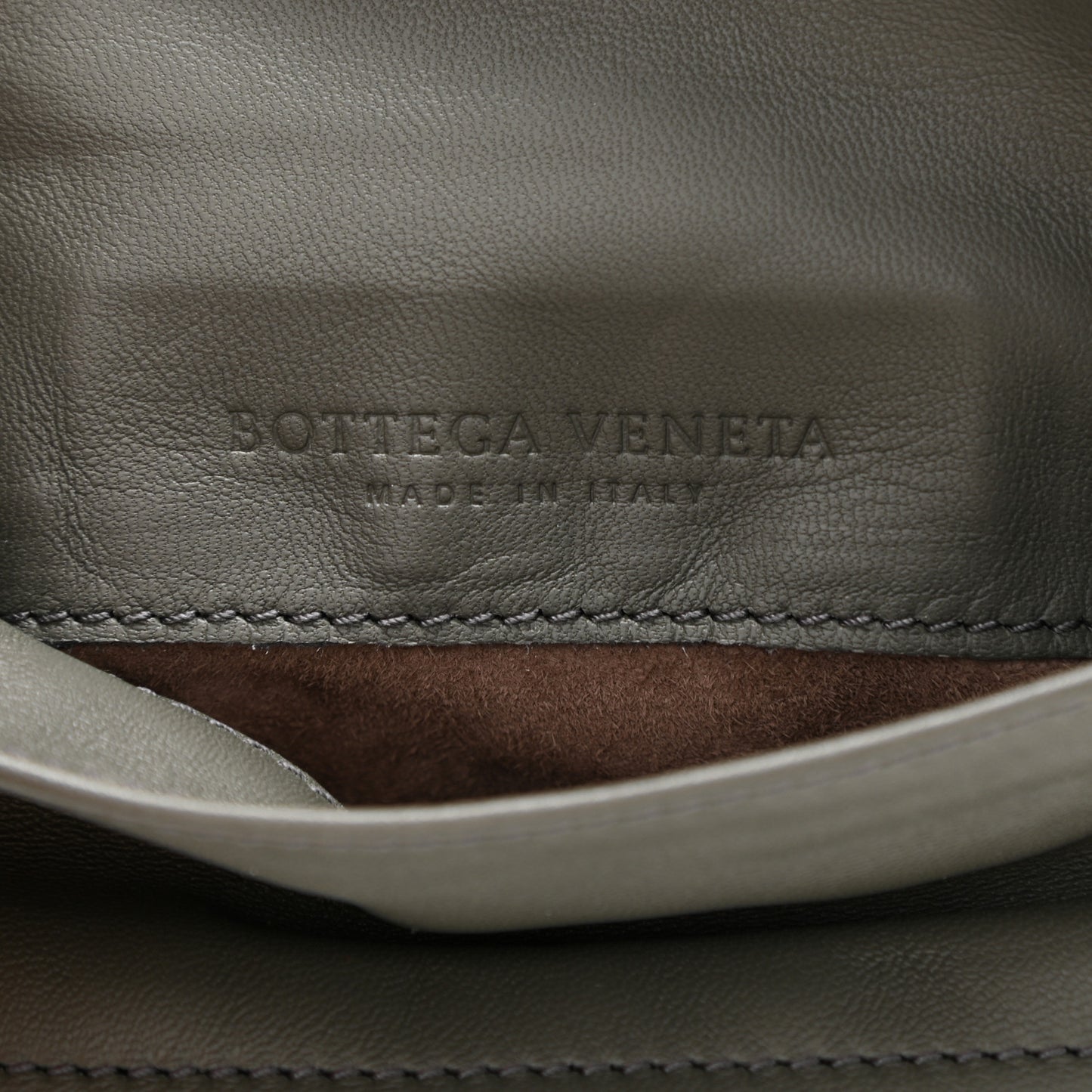 Nappa Intrecciato Mini Messenger Bag Light Grey