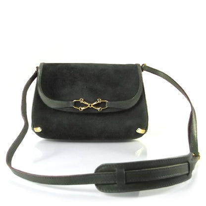 Gucci Suede Shoulder Bag Green 1 of 8