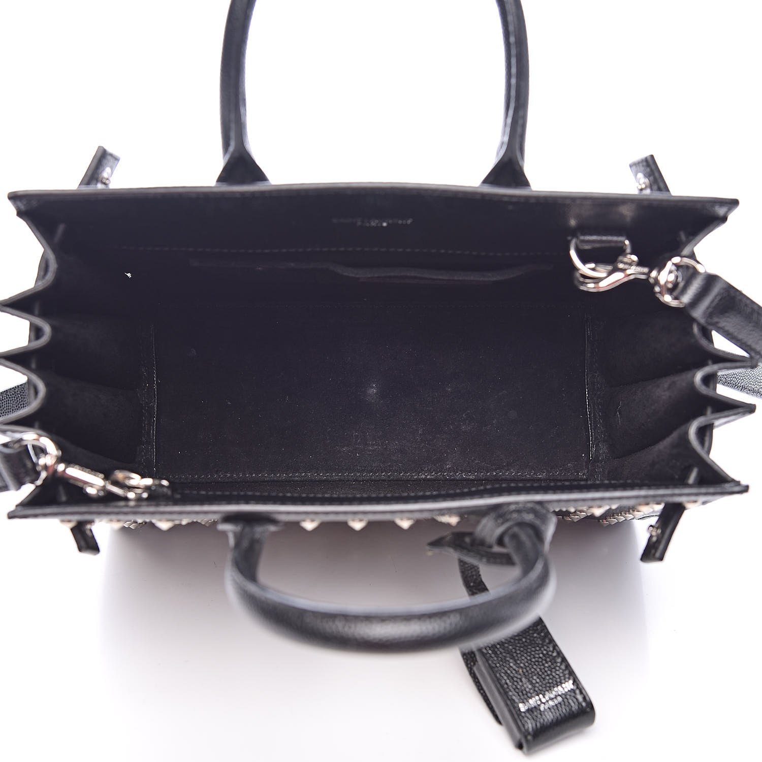 Saint Laurent Calfskin Studded Nano Sac De Jour Black 5 of 15