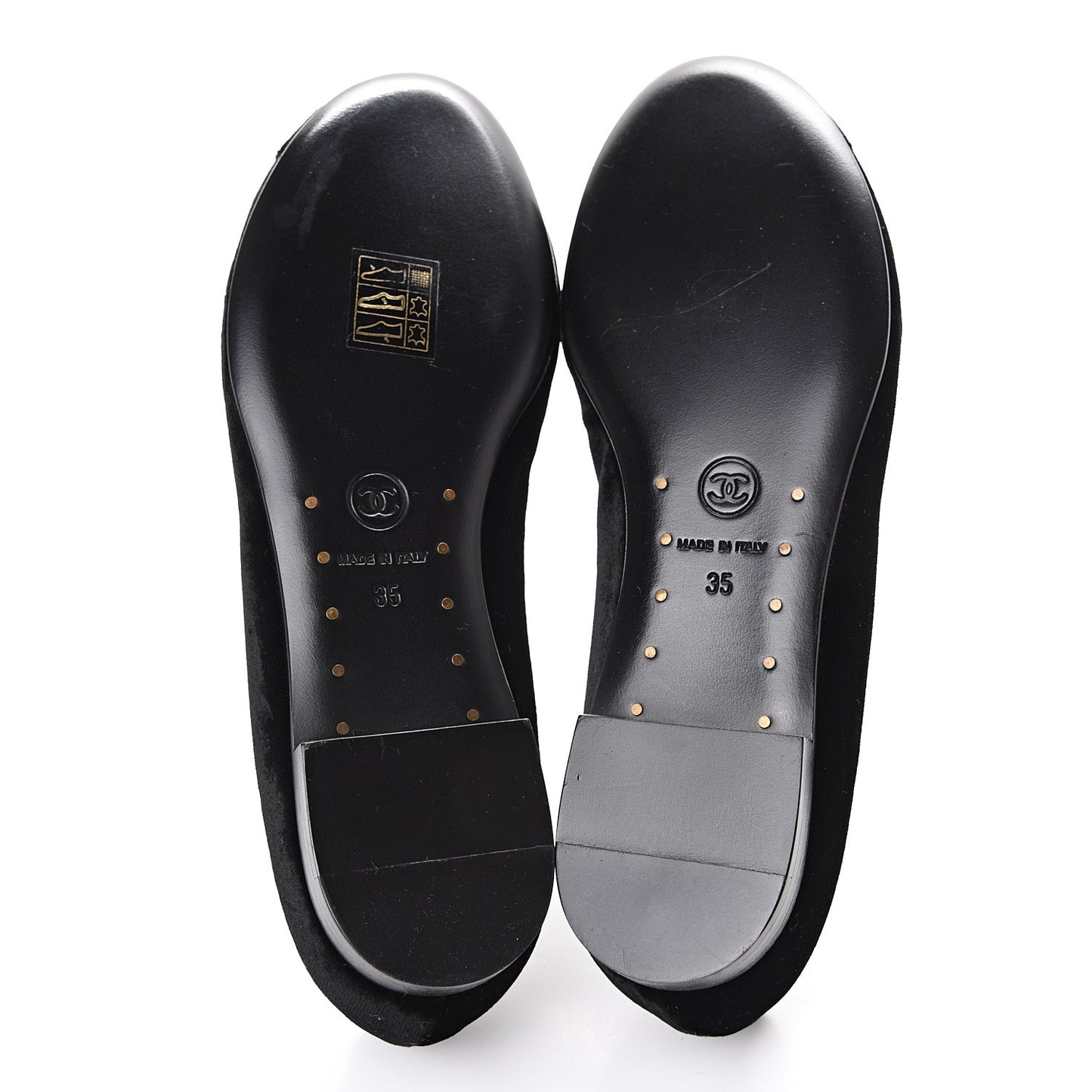 Velvet Camellia Ballerina Flats 35 Black