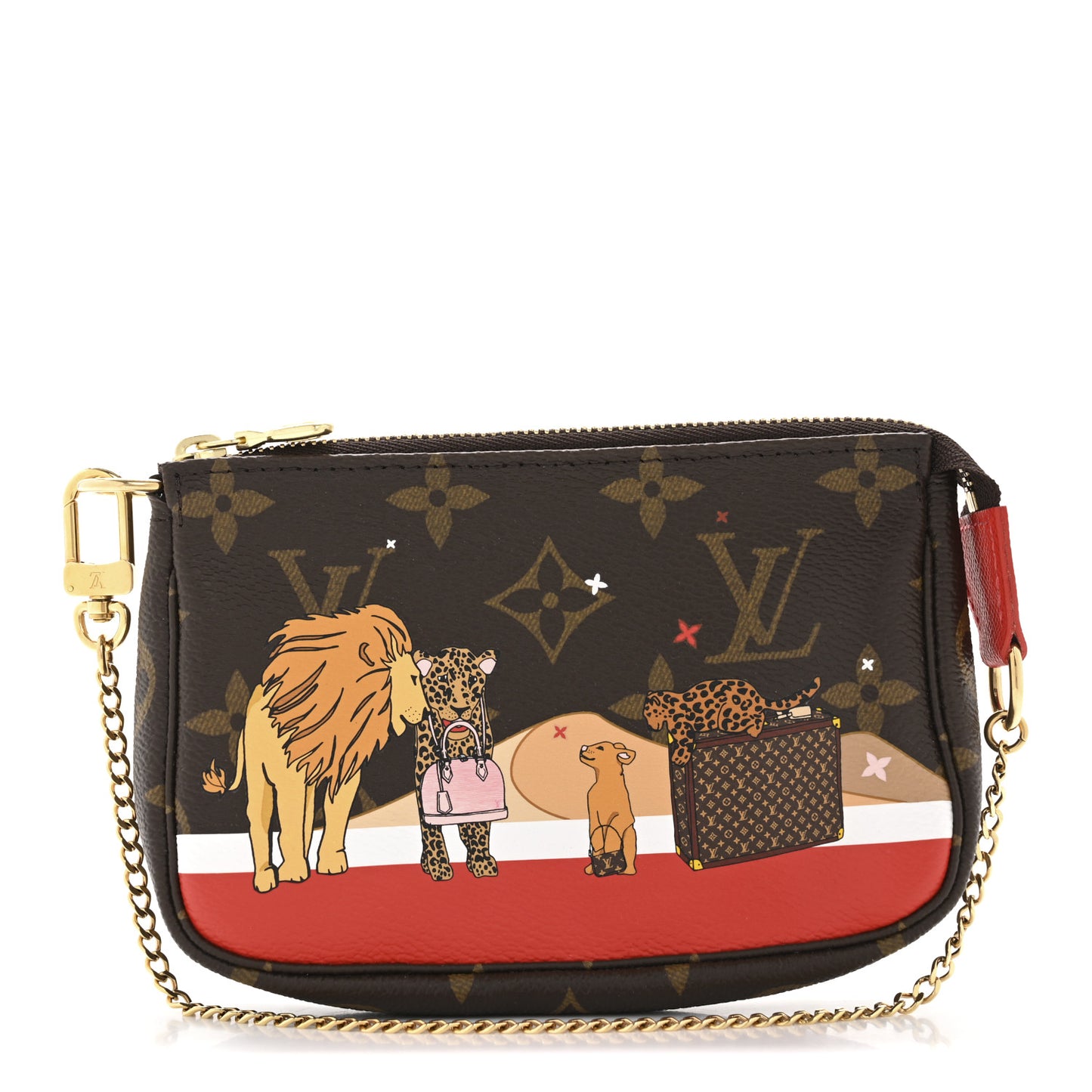 Monogram 2018 Christmas Animation Mini Cats Pochette Accessories