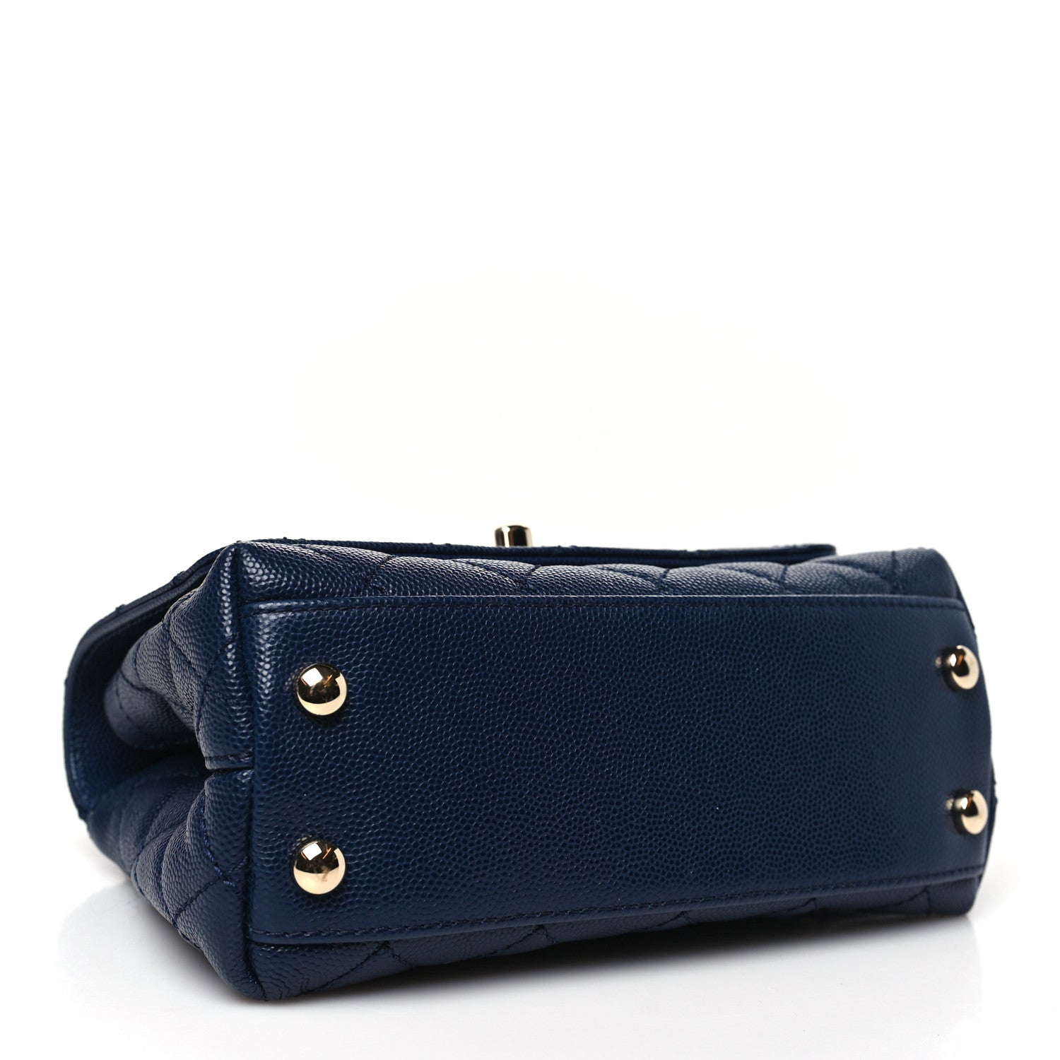 Chanel Caviar Quilted Extra Mini Coco Handle Flap Navy 4 of 11