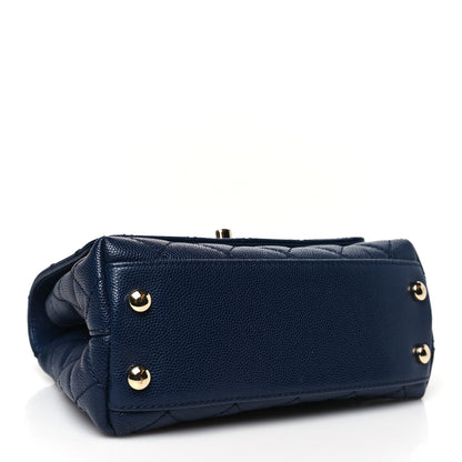 Chanel Caviar Quilted Extra Mini Coco Handle Flap Navy 4 of 11