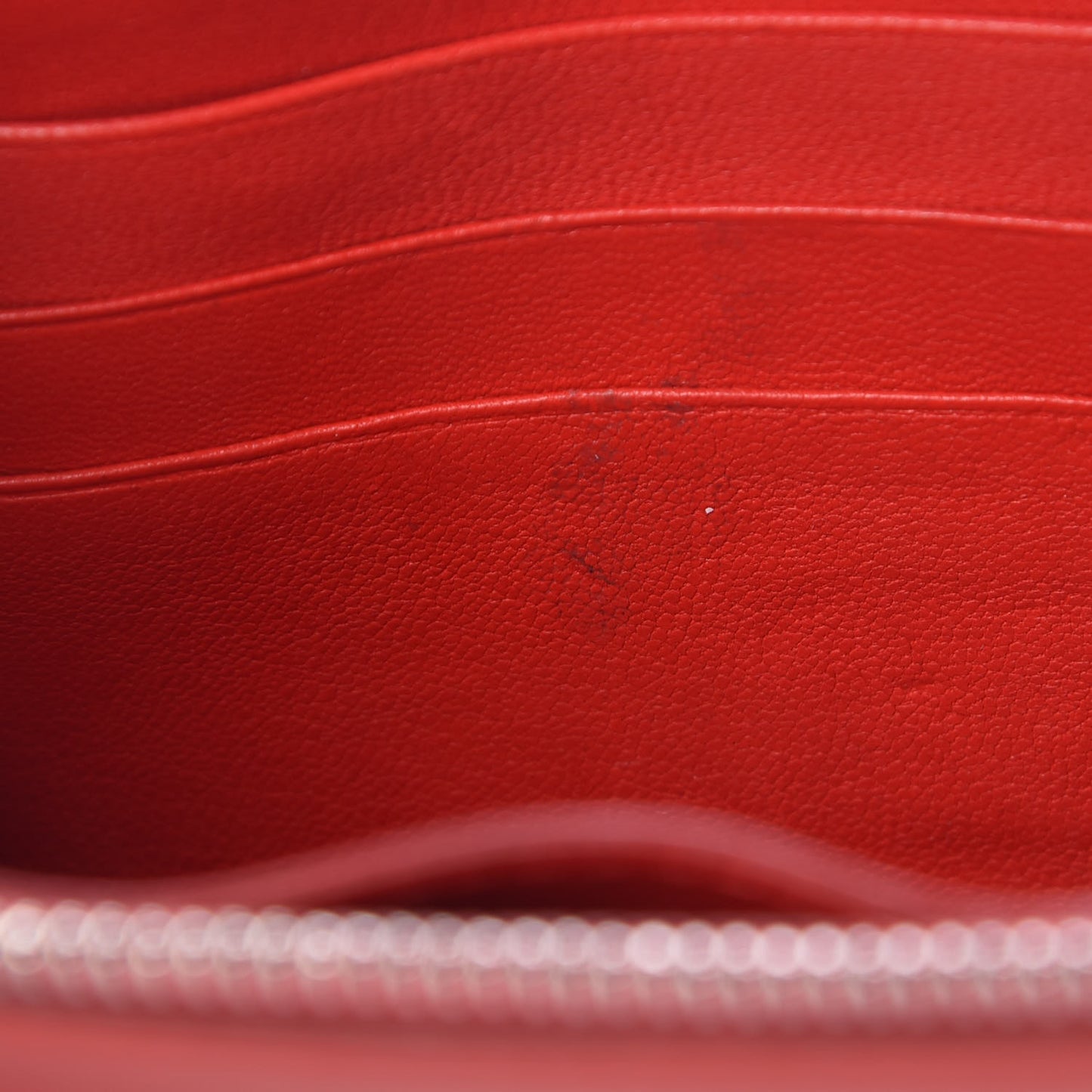 Calfskin Studded Pandora Chain Wallet Medium Red