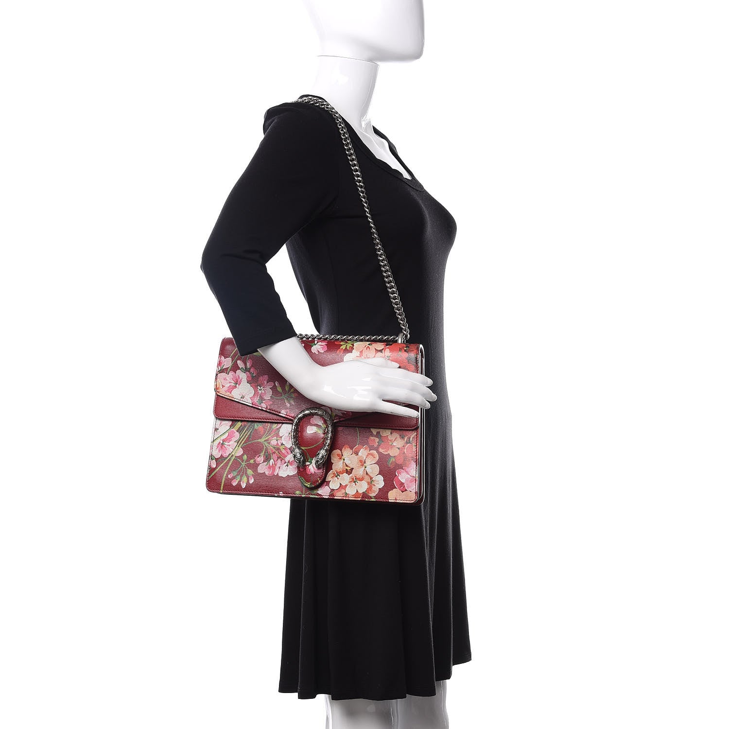 Gucci Calfskin Blooms Print Medium Dionysus Shoulder Bag Romantic Cherry Multicolor 2 of 10