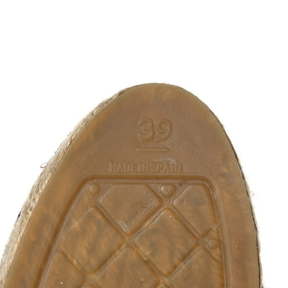 Chanel Toile Sequin CC Espadrilles 39 Beige Black 8 of 8