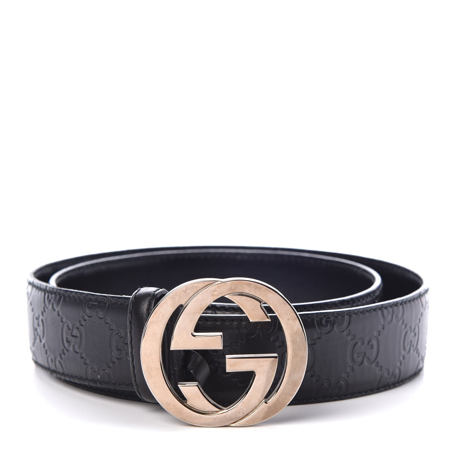 Guccissima Interlocking G Belt 95 38 Black